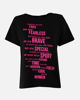 Immagine di MIF - Maxi tshirt a manica corta nera e fuxia in cotone