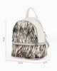 Immagine di RIFLE - Zaino animalier beige con due scomparti principali e tasca frontale con zip orizzontale