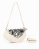 Immagine di RIFLE - Minibag beige con patta animalier e tracolla removibile