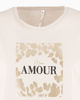 Immagine di TATOO - Tshirt manica corta con stampa e scritta beige in cotone