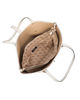 Immagine di RIFLE - Borsa shopping beige scamosciata con pattina e chiusura a girello, tracolla removibile