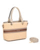 Immagine di NARDINI - Borsa due manici beige in paglia, tracolla removibile