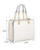 Immagine di NARDINI - Borsa due manici argento con parte frontale intrecciata, tracolla removibile