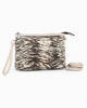 Immagine di NARDINI - Pochette animalier beige con polsiera, tracolla removibile