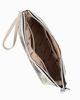 Immagine di NARDINI - Pochette animalier beige con polsiera, tracolla removibile