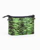 Immagine di NARDINI - Pochette animalier verde con polsiera, tracolla removibile