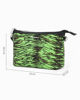 Immagine di NARDINI - Pochette animalier verde con polsiera, tracolla removibile