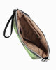 Immagine di NARDINI - Pochette animalier verde con polsiera, tracolla removibile