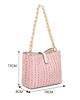 Immagine di RIFLE - Minibag rosa intrecciata con con pattina e chiusura a girello