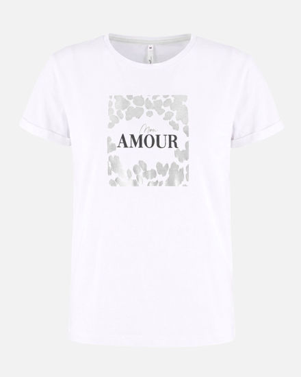Immagine di TATOO - Tshirt manica corta con stampa e scritta bianca in cotone