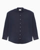 Immagine di BLUE LEMON - OVER CAMICIA MANICA LUNGA LINO COLLO COREANO