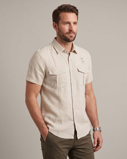 Immagine di CAMICIA MANICA CORTA LINO REGULAR FIT