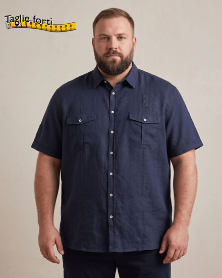 Immagine di OVER CAMICIA MANICA CORTA 100% LINO