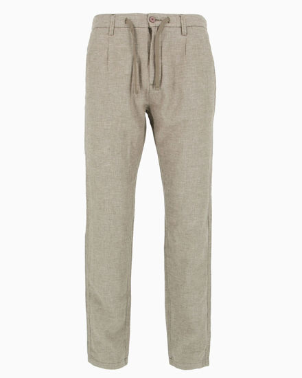 Immagine di YELLOW DOG - Pantalone verde salvia tasca america con laccio misto lino