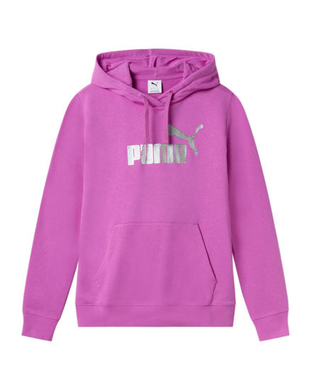 Immagine di PUMA - FELPA CON CAPPUCCIO FUXIA ESSENTIAL +TEXTURED FOIL BIG - DA DONNA, 688915-89