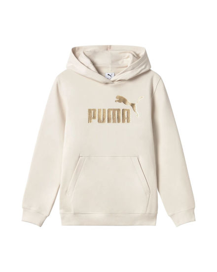Immagine di PUMA - FELPA JUNIOR ( 7-16 ANNI) BORDEAUX CON CAPPUCCIO  ESSENTIAL + TEXTURED FOIL BIG LOGO, 692208-87