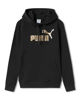 Immagine di PUMA - FELPA  NERA CON CAPPUCCIO  ESSENTIAL +TEXTURED FOIL BIG LOGO DA DONNA, 692198-01