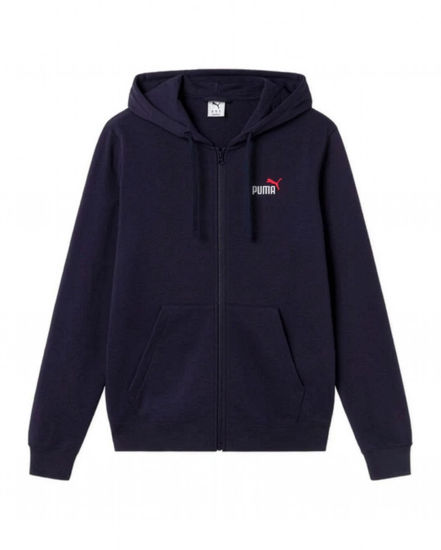 Immagine di PUMA - FELPA CON CAPPUCCIO BLU  FULL ZIP ESSENTIAL 2 COLOR LOGO - DA UOMO, 694494-16