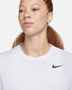 Immagine di NIKE - T SHIRT GIROCOLLO BIANCA IN TESSUTO TRASPIRANTE CON LOGO BIANCO  DA DONNA, DX0687/100