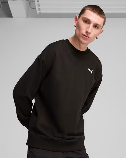 Immagine di PUMA - FELPA GIROCOLLO NERA  WARDROBE ESS RELAXED DA UOMO, 629650-01