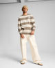 Immagine di PUMA - FELPA GIROCOLLO A RIGHE BEIGE E MARRONE CLASS STRIPED AOP - DA UOMO, 684647-93