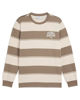 Immagine di PUMA - FELPA GIROCOLLO A RIGHE BEIGE E MARRONE CLASS STRIPED AOP - DA UOMO, 684647-93