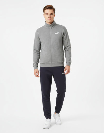 Immagine di PUMA - TUTA COMPLETA FULL ZIP GRIGIA E NERA  ESSENTIAL SWEAT SUIT - DA UOMO, 684848-53