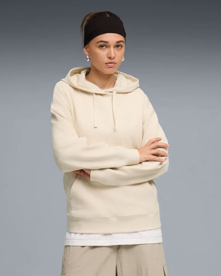 Immagine di PUMA - FELPA CON CAPPUCCIO BEIGE  ESSENTIAL ELEVATED COMFORT HD - DA DONNA, 691814-87