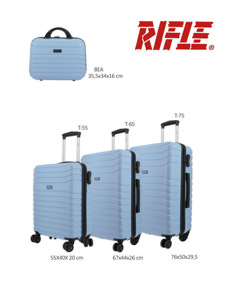 Immagine di TROLLEY ABS C/RIGHE E PIASTRINA BRUNITA