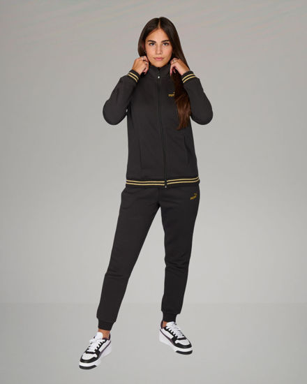 Immagine di PUMA - TUTA COMPLETA NERA ESSENTIAL+ GLITTER FZ SUIT FL  DA DONNA ,  684764-01