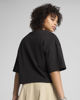 Immagine di PUMA - T-SHIRT MEZZA MANICA NERA  LOEPARDATA UXE OVERSIZED SHORT  DA DONNA, 632337-01