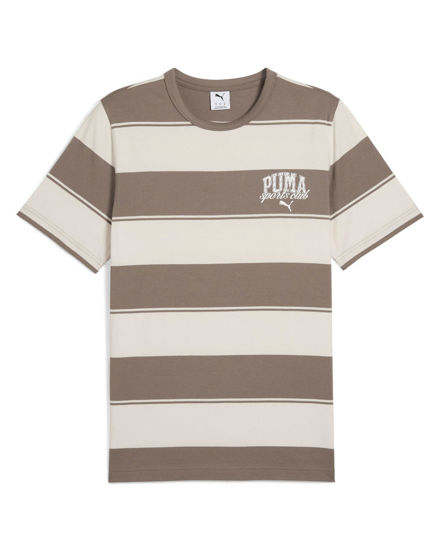 Immagine di PUMA - T-SHIRT  BEIGE E MARRONE CLASSIC STRIPE AOP TEE  DA UOMO, 684657-93