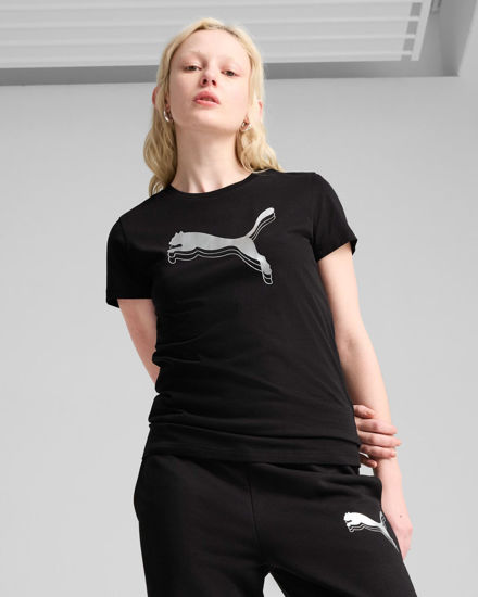 Immagine di PUMA -T-SHIRT MEZZA MANICA NERA ESSENTIAL METALLIC TEE DA DONNA, 684995-01