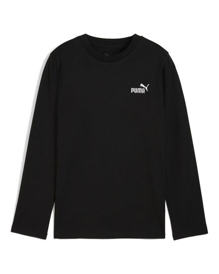 Immagine di PUMA - TSHIRT MANICA LUNGA JUNIOR ( 7-16 ANNI) NERA  ESSENTIAL N.1 LOGO LONGSLEEVE - 690726-01