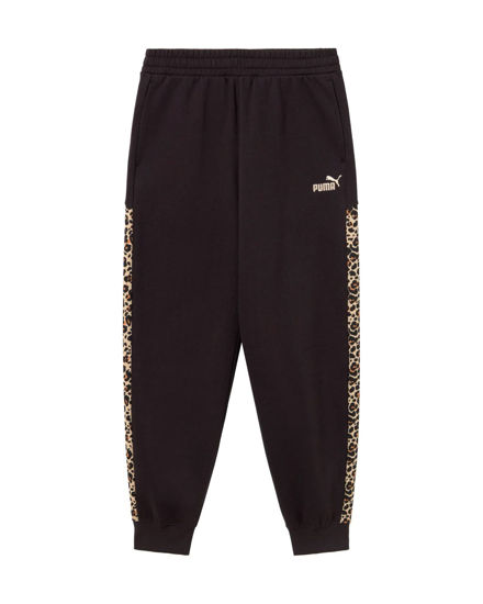 Immagine di PUMA - PANTALONE  NERO CON BANDE LEOPARDATE ESSENTIAL GRAPHIC ANIMAL COMFORT DA DONNA, 688086-51