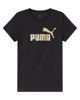 Immagine di PUMA - T-SHIRT MEZZA MANICA NERA ESSENTIAL + TEXTURED FOIL BIG LOGO DA DONNA, 692160-01