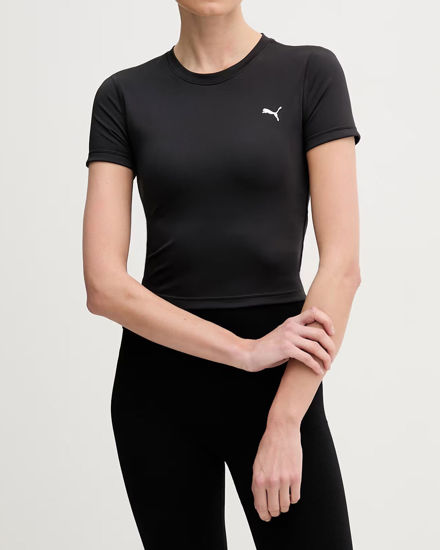 Immagine di PUMA - T-SHIRT DA ALLENAMENTO MEZZA MANICA NERA STRONG CROSS BACK TEE  DA DONNA, 528494-01