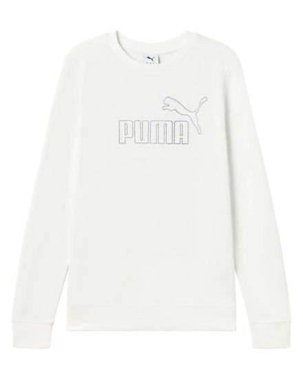 Immagine di PUMA -FELPA BIANCA ESSENTIAL RHINESTONE  DA DONNA,   693542-02