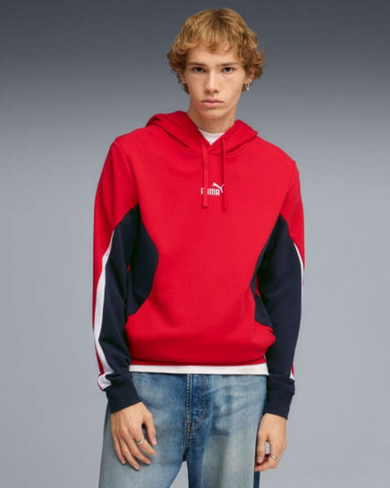Immagine di PUMA -FELPA CON CAPPUCCIO ROSSA E BLU ESSENTIAL BLOCK HD  DA UOMO,   691699-11