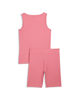 Immagine di PUMA - COMPLETO SHORT + CANOTTA ROSA  JUNIOR ( 7-16 ANNI)ESSENTIAL ELEVATED RIB, 692477-25
