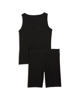 Immagine di PUMA - COMPLETO SHORT + CANOTTA NERO  JUNIOR ( 7-16 ANNI)ESSENTIAL ELEVATED RIB, 692477-01