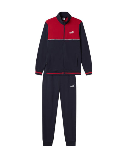 Immagine di PUMA - COMPLETO TUTA  FULL ZIP BLU E ROSSA  ESSENTIAL TRACK SUIT FZ  DA UOMO,  688967-16