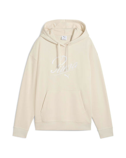Immagine di PUMA - FELPA CON CAPPUCCIO PANNA ESSENTIAL SCRIPT COMFORT HD TR  DA DONNA, 684983-87