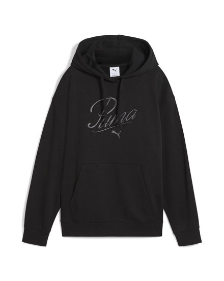 Immagine di PUMA - FELPA CON CAPPUCCIO NERA ESSENTIAL SCRIPT COMFORT HD TR  DA DONNA, 684983-01