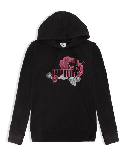 Immagine di PUMA - FELPA CON CAPPUCCIO NERA ESSENTIAL FLORAL BIG LOGO HD DA DONNA, 689032-01