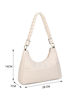 Immagine di RIFLE - Borsa a spalla beige con manico intrecciato, tracolla removibile