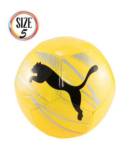 Immagine di PUMA - PALLONE DA CALCIO GIALLO E GRIGIO CON LOGO NERO - ATTACANTO MISURA 5, 084073-03