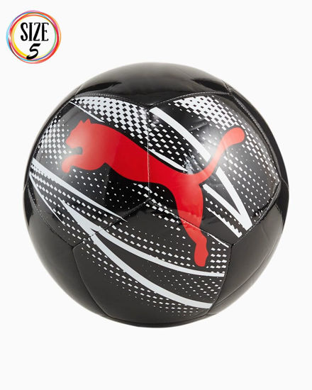 Immagine di PUMA - PALLONE DA CALCIO NERO E BIANCO CON LOGO ROSSO - ATTACANTO MISURA 5, 084073-10
