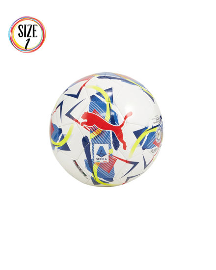 Immagine di PUMA - PALLONE MINI ORBITA SERIE A BIANCO/MULTICOLOR  CON LOGO ROSSO MISURA 1, 084302-03