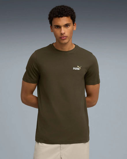 Immagine di PUMA - T-SHIRT VERDE OLIVA ESSENTIAL 2 COLOR SMALL LOGO DA UOMO, 684717-70